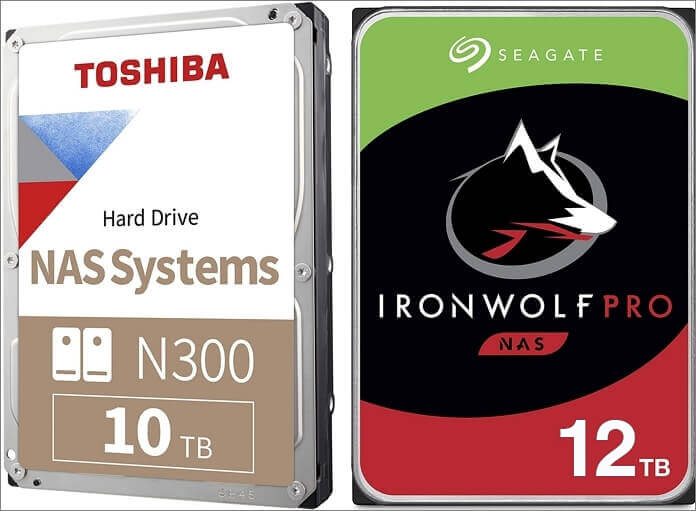 10TB and 12TB hard drive