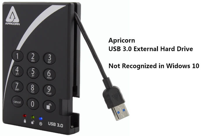 Apricorn USB 3.0 not recognized