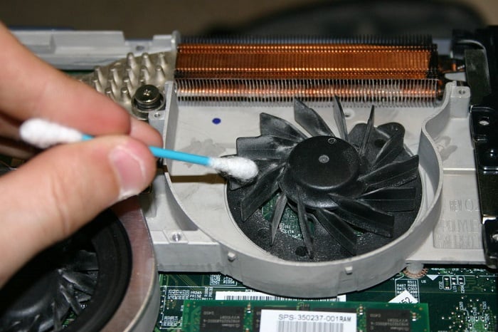 clean computer fan dust