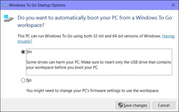 create windows to go step 4