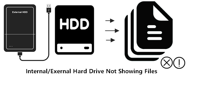 hard drive, external hard drive not showing files