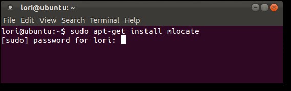 find a file in Linux with locate command step 1