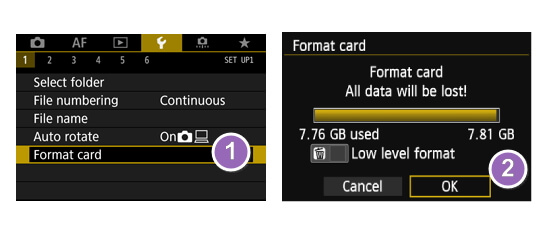 Fix can't format SD card error on Camera