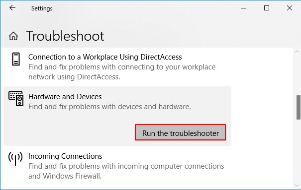 Run Windows Troubleshooter to fix corrupted SD card