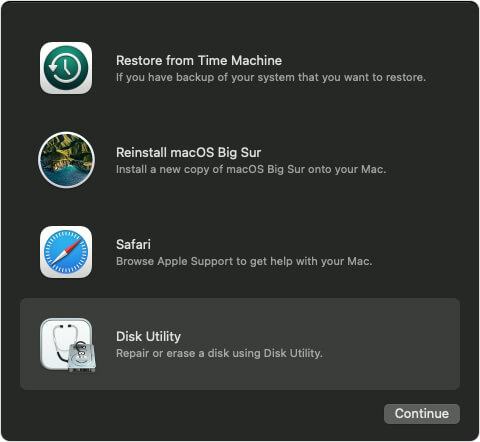 Launch Disk Utility on Mac