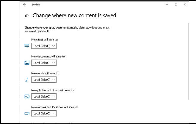 select the new location for Microsoft Teams