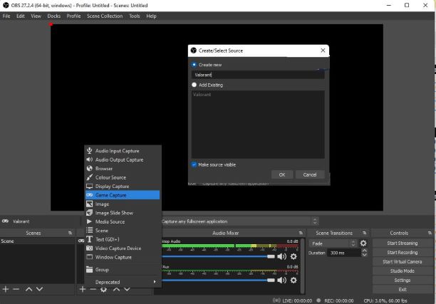 OBS Game Capture Source