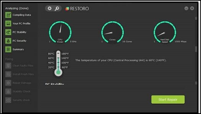 restroro advanced sysytem repair and scan