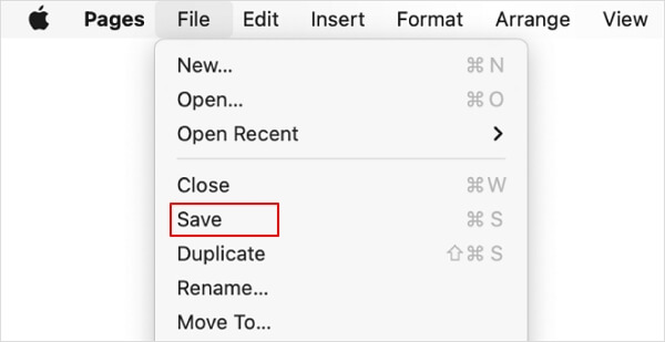Restore pages from temp folder and save as new file
