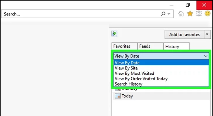 view ie history by date