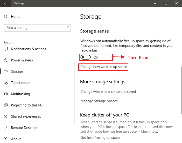 auto delete temp files in Windows 10