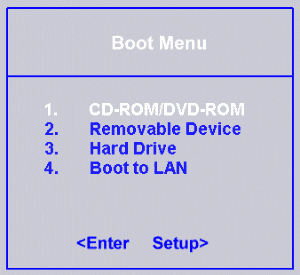 Change the boot order to fix invalid system disk error 