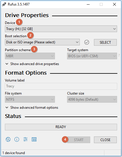 how to use rufus to create bootable usb drive