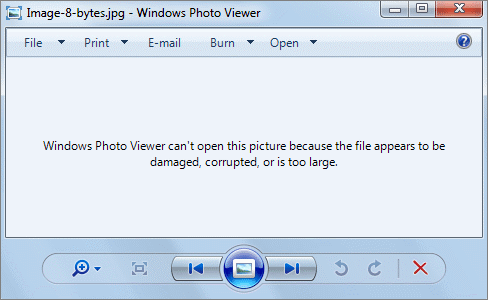 cannot open jpg files