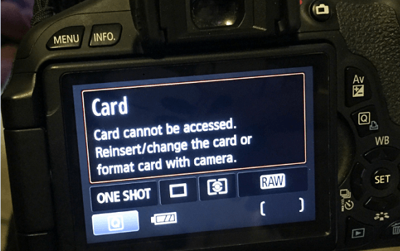 card cannot be accessed cannon