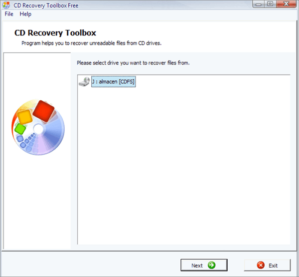 recover cd data using cd recovery toolbox