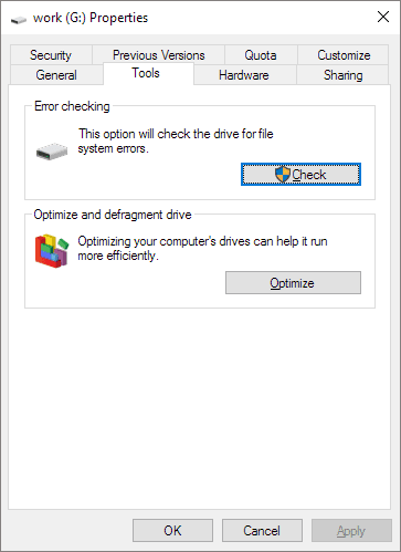 Fix USB not showing files - Run CHKDSK