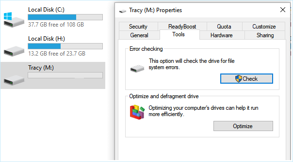 windows disk checking tool