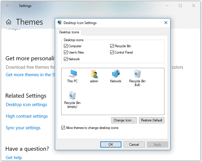 Fix Can't Find Recycle Bin in Windows - Check Desktop Icon Settings