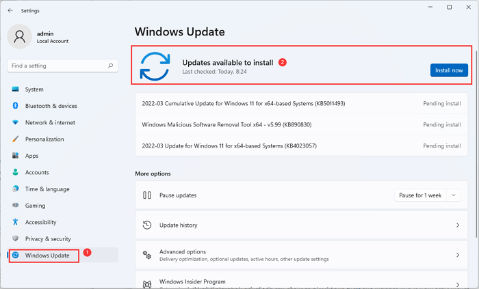 check windows 11 update