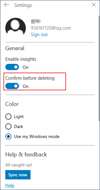 enable confirmation before deletion