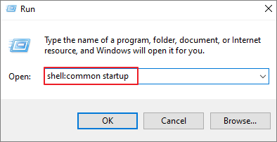 run startup folder for all users