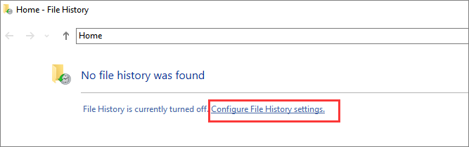 configure file history