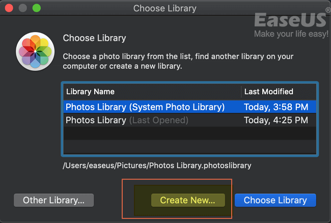 Create new photo library.