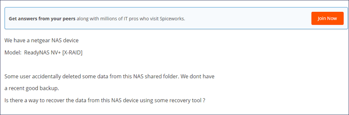 how can I recover deleted files from NAS