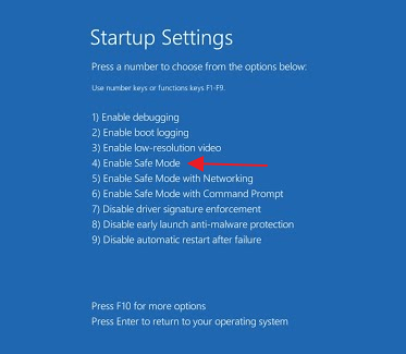 enable safe mode
