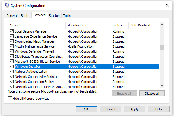 Fix Windows Explorer has stopped working - disable startup services