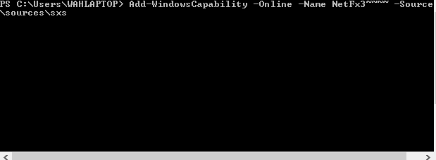fix error code 0x800f0954 - Install the .NET Framework