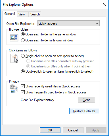 File Explorer wont open in Windows 10