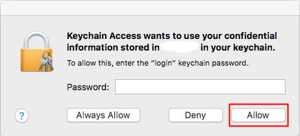find the password in keychain access