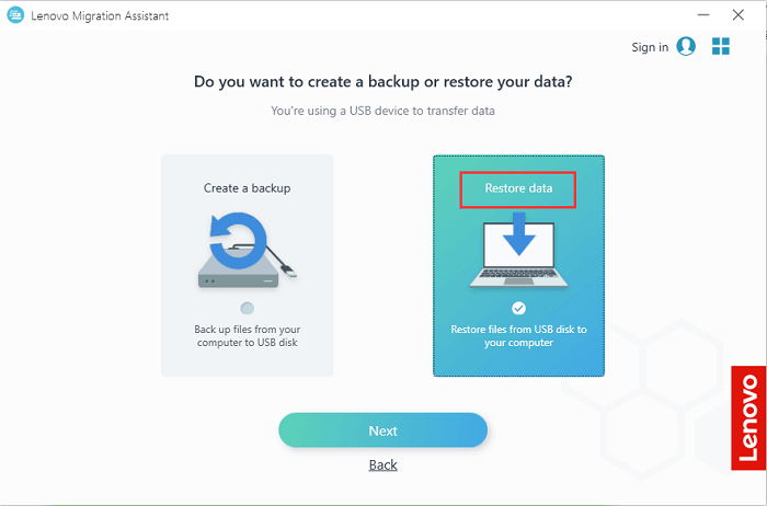 lenovo migration assistant