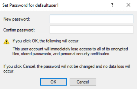 change the account password