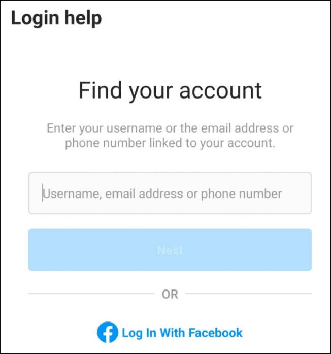 log in with facebook