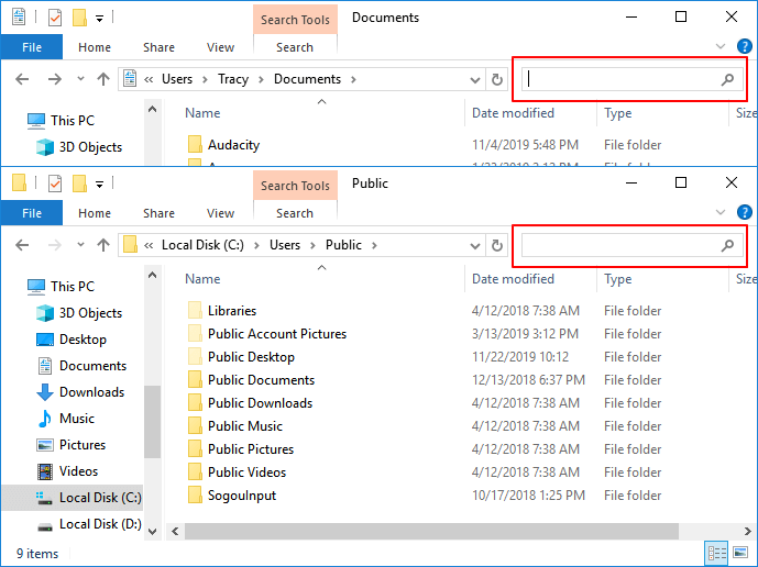 Manually search missing files on Desktop.