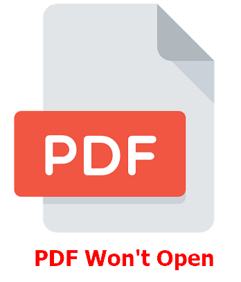 pdf won't open