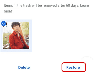 how to recover deleted photos from google
