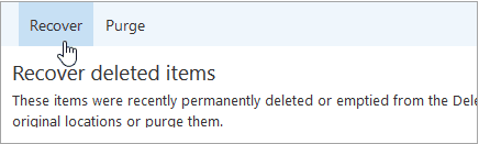 Recover deleted Outlook email.