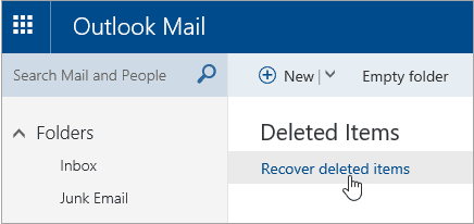 Recover deleted email from Outlook.
