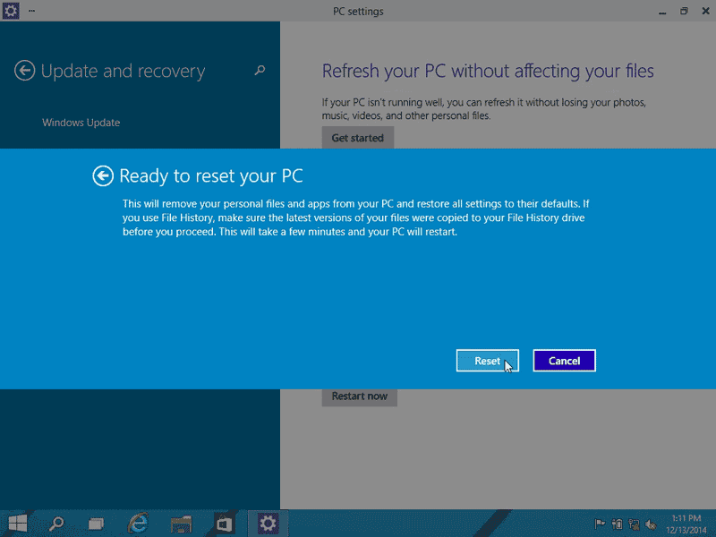recover files after windows 10 reset