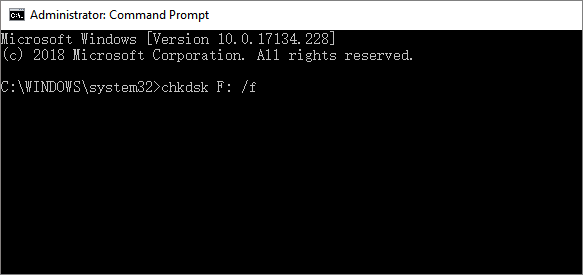 Enter command line to restore formatted file.