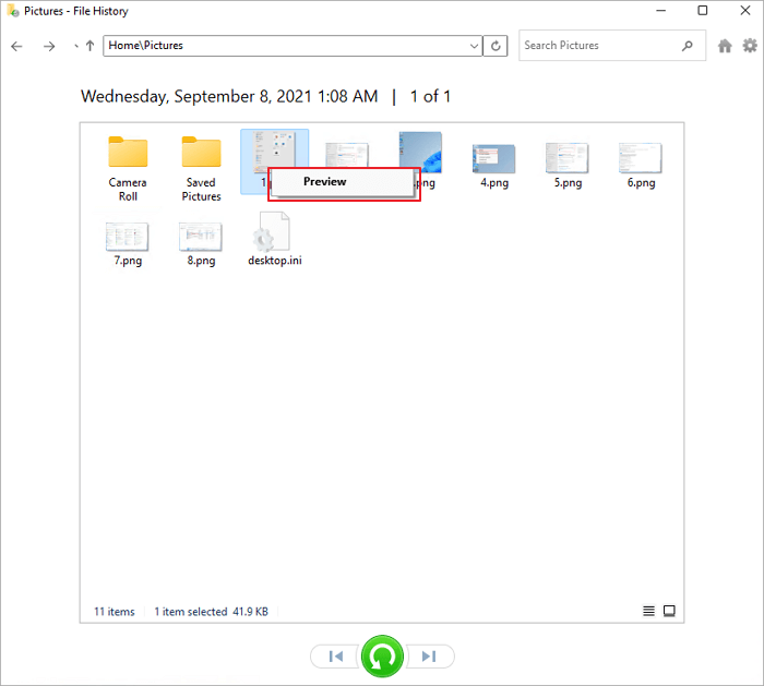 Recover Permanently Deleted Files with File History - 3