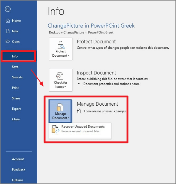 recover powerpoint files office 365