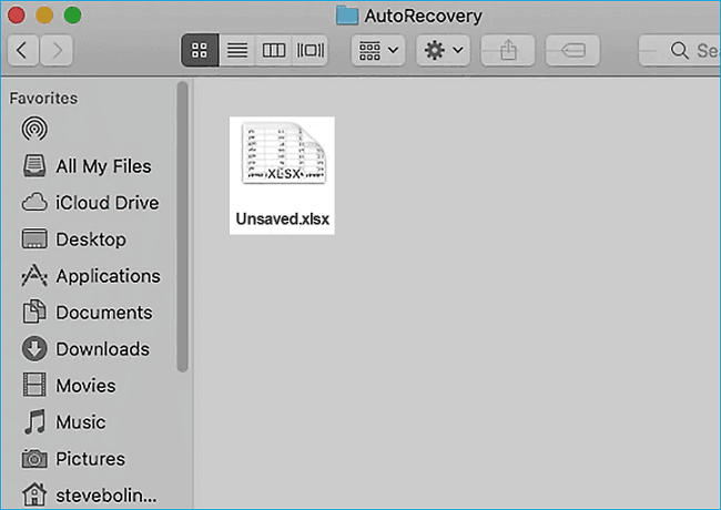 recover unsaved Excel file on Mac - 4