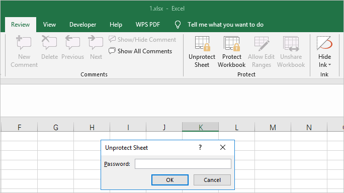 how to remove encryption from Excel worksheet