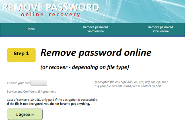 excel password recovery online