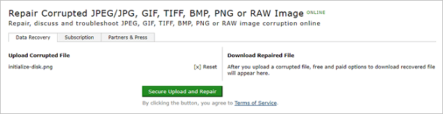 Repair Corrupted PNG Files Online